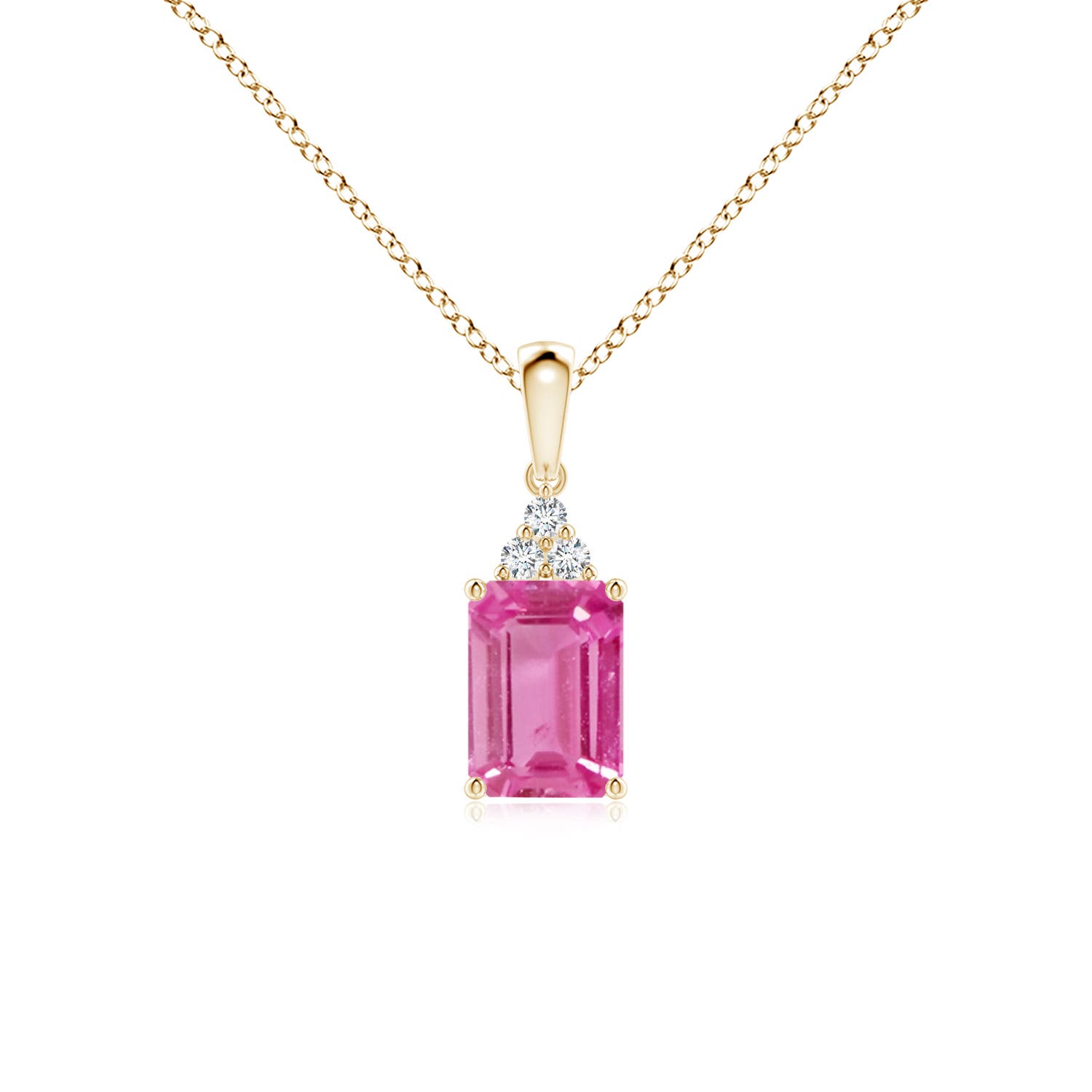 AAA - Pink Sapphire / 1.19 CT / 14 KT Yellow Gold