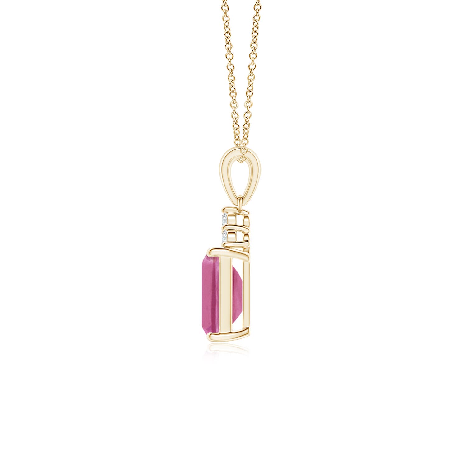 AAA - Pink Sapphire / 1.19 CT / 14 KT Yellow Gold