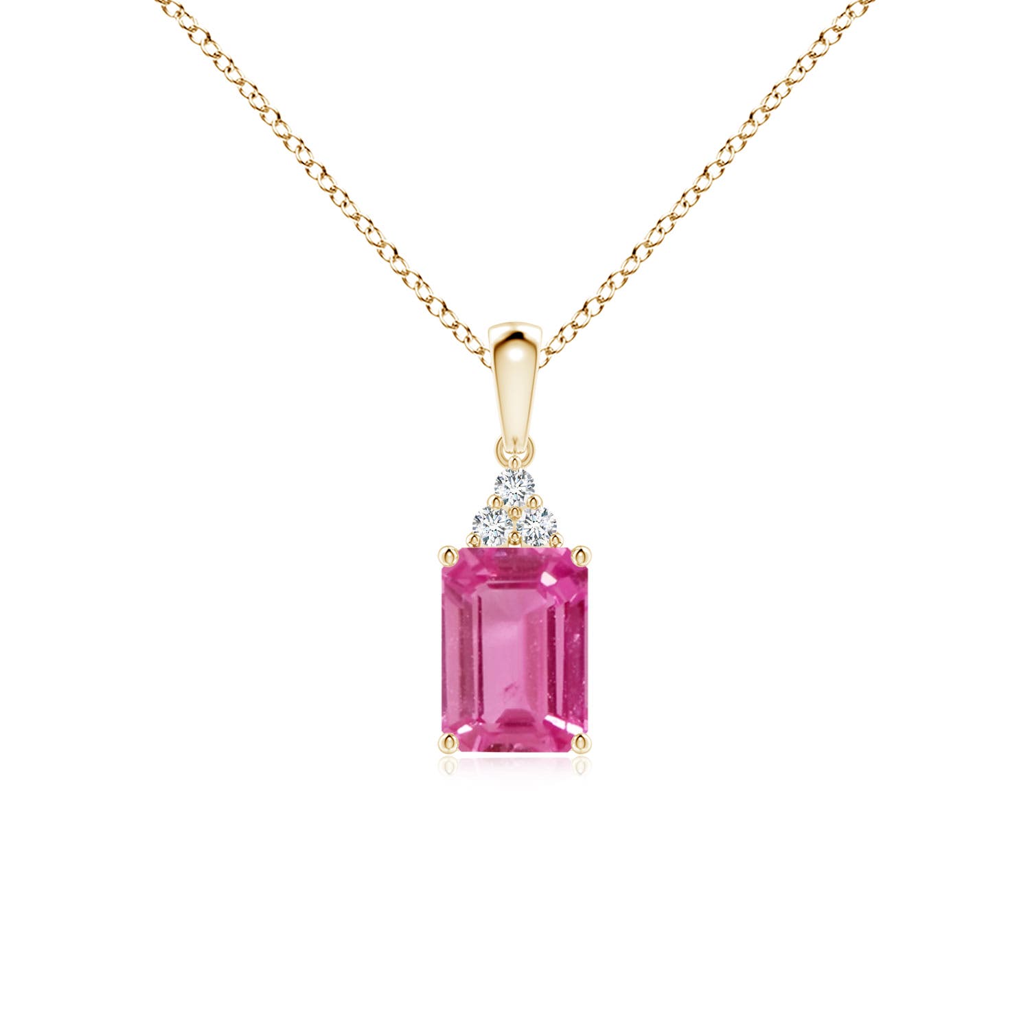 AAAA - Pink Sapphire / 1.19 CT / 14 KT Yellow Gold