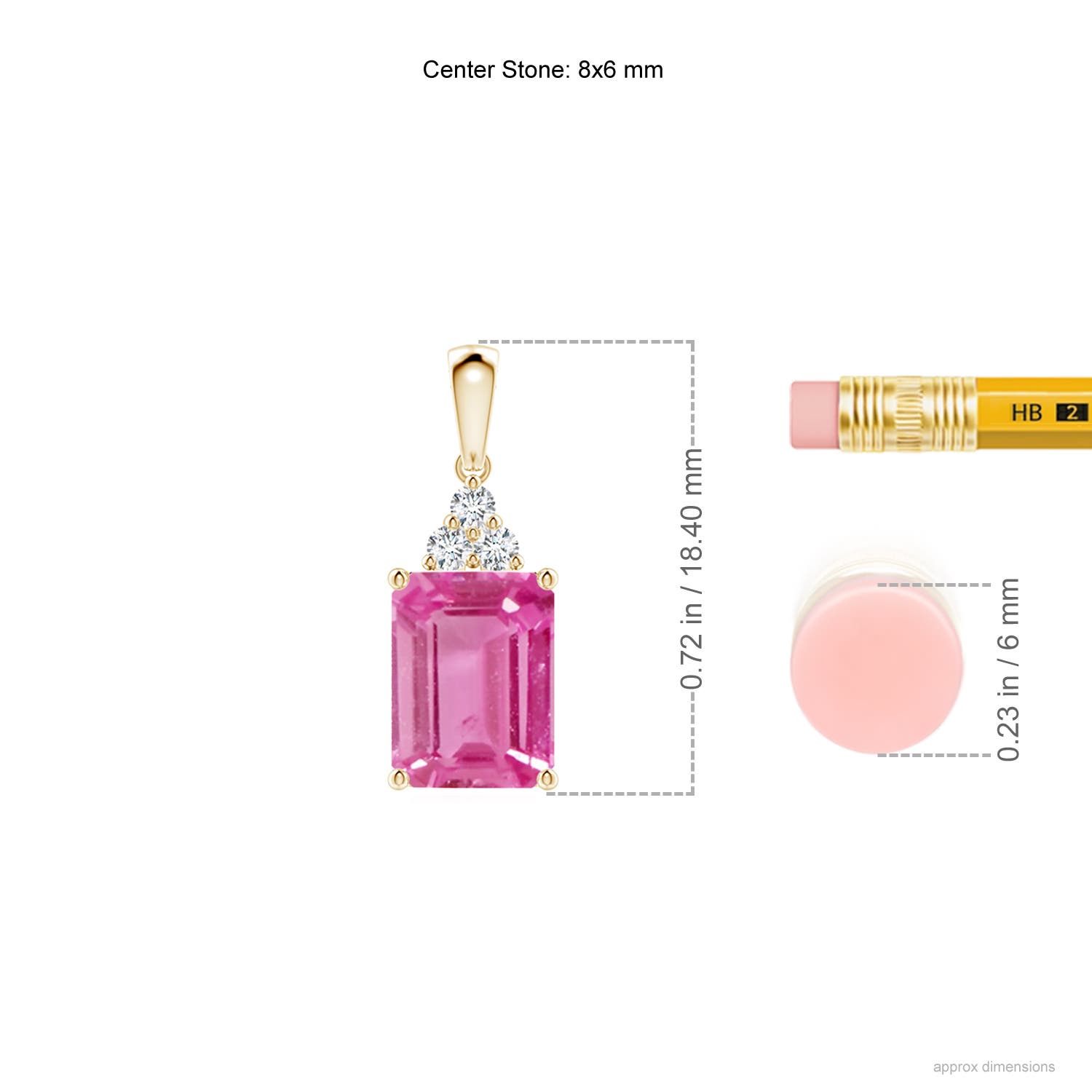 AAA - Pink Sapphire / 1.56 CT / 14 KT Yellow Gold