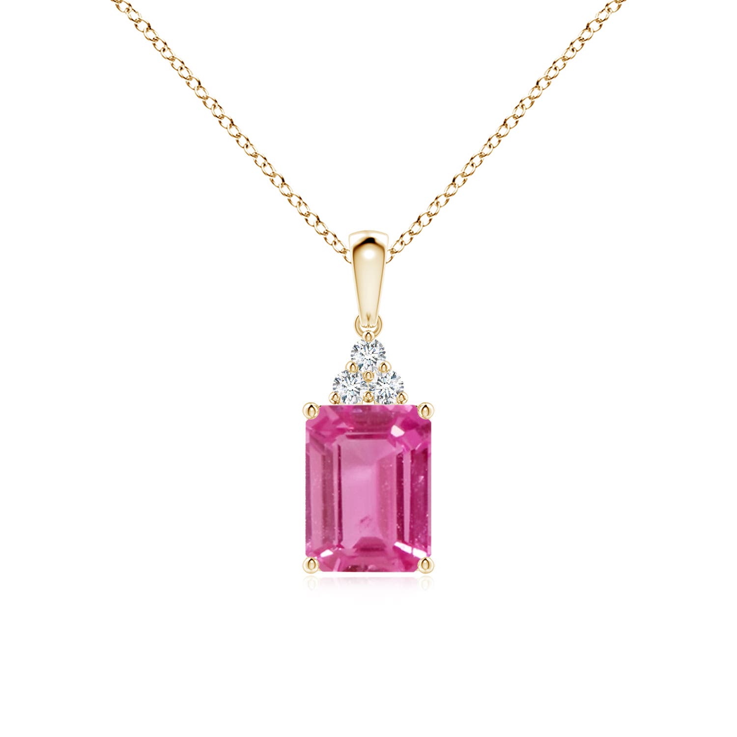 AAAA - Pink Sapphire / 1.56 CT / 14 KT Yellow Gold