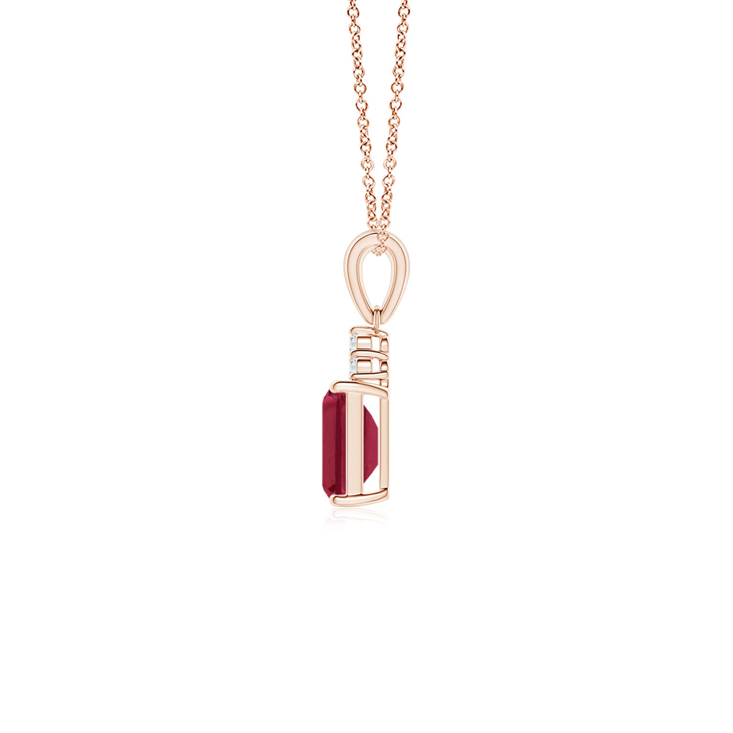 A - Ruby / 0.67 CT / 14 KT Rose Gold