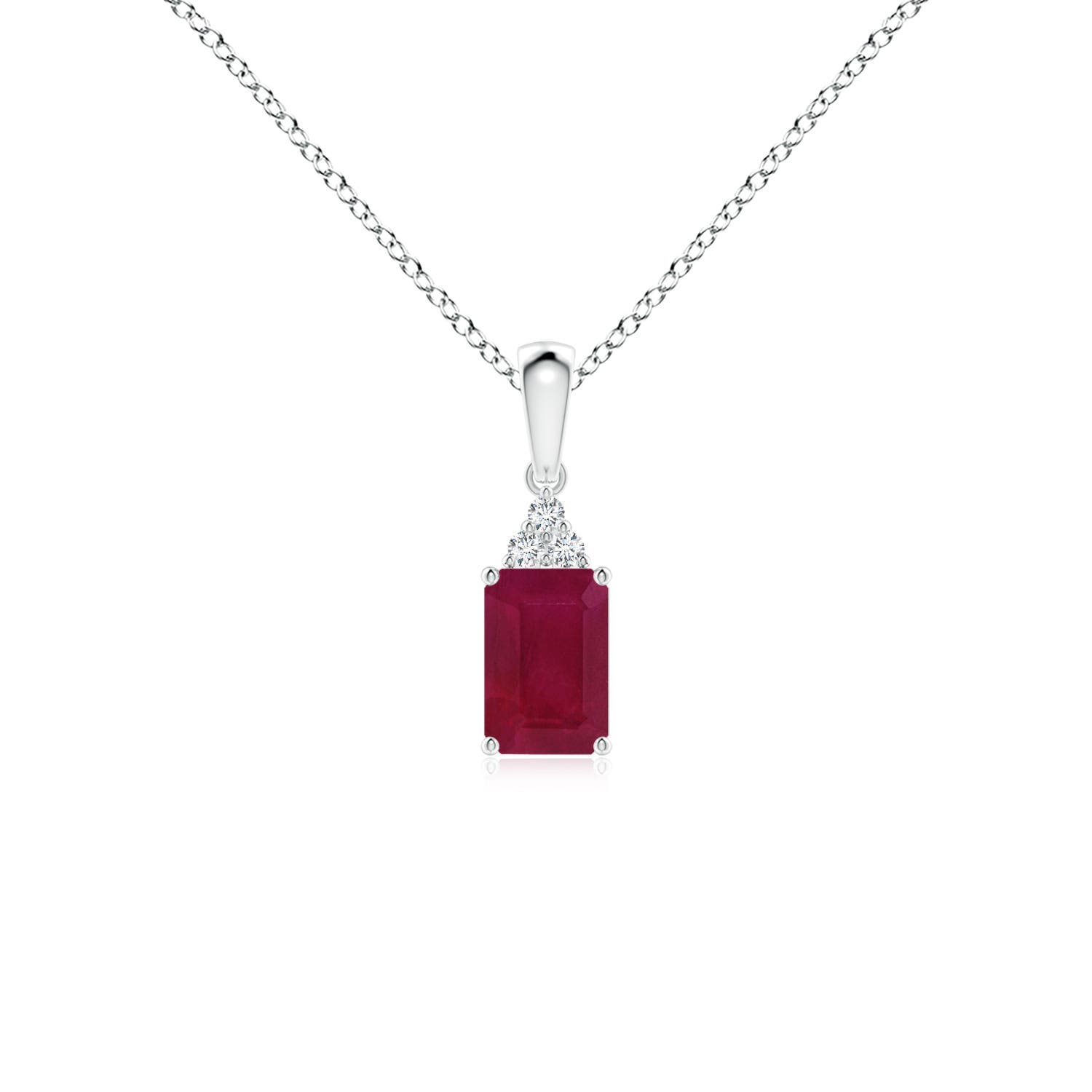 A - Ruby / 0.67 CT / 14 KT White Gold