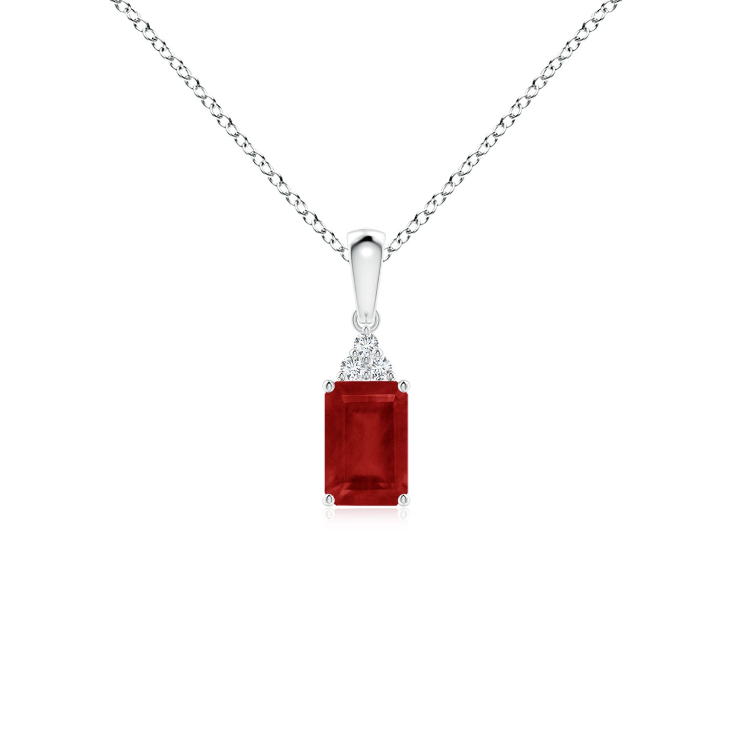 AA - Ruby / 0.67 CT / 14 KT White Gold