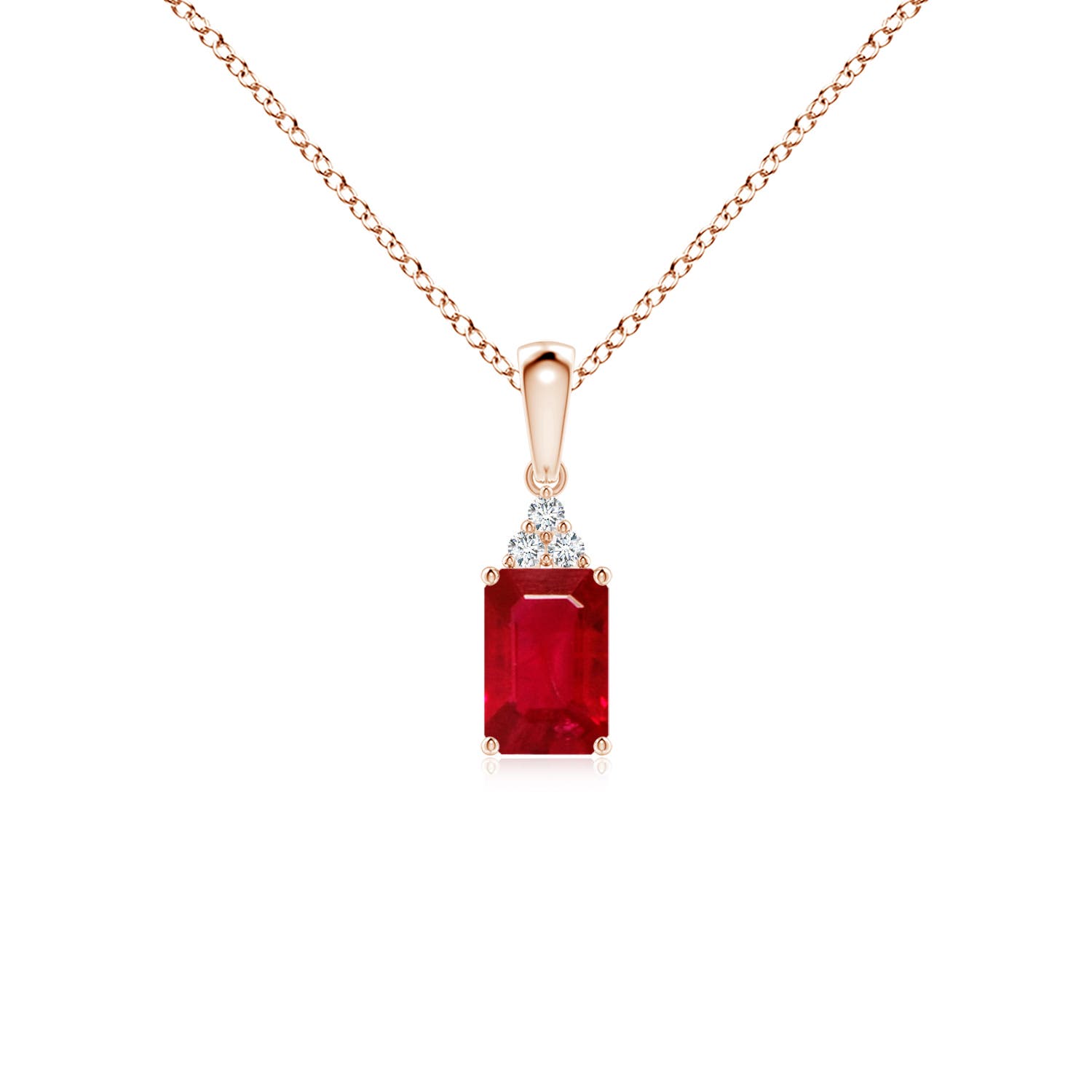 AAA - Ruby / 0.67 CT / 14 KT Rose Gold