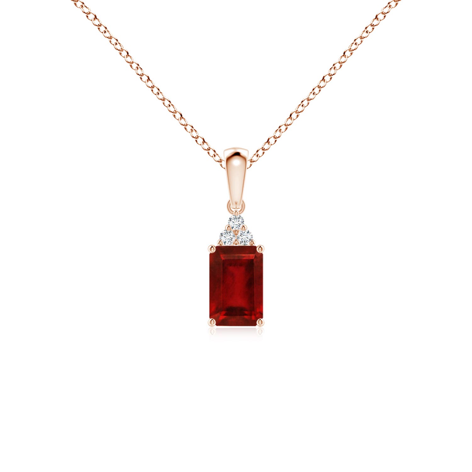 AAAA - Ruby / 0.67 CT / 14 KT Rose Gold