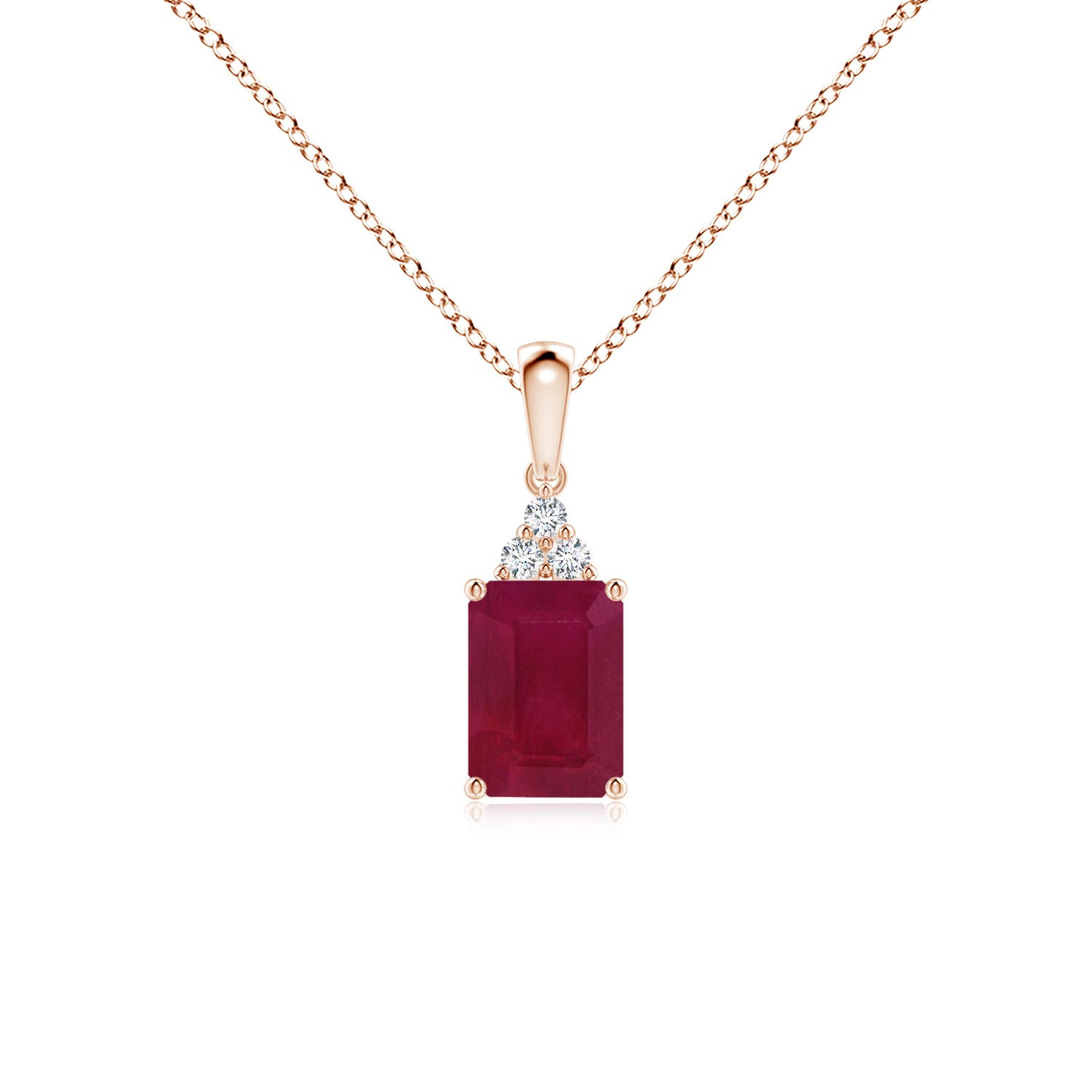 A - Ruby / 1.04 CT / 14 KT Rose Gold