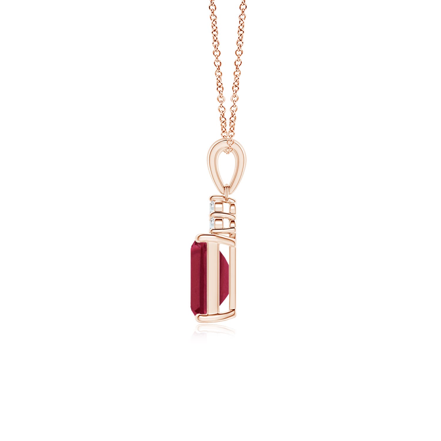 A - Ruby / 1.04 CT / 14 KT Rose Gold