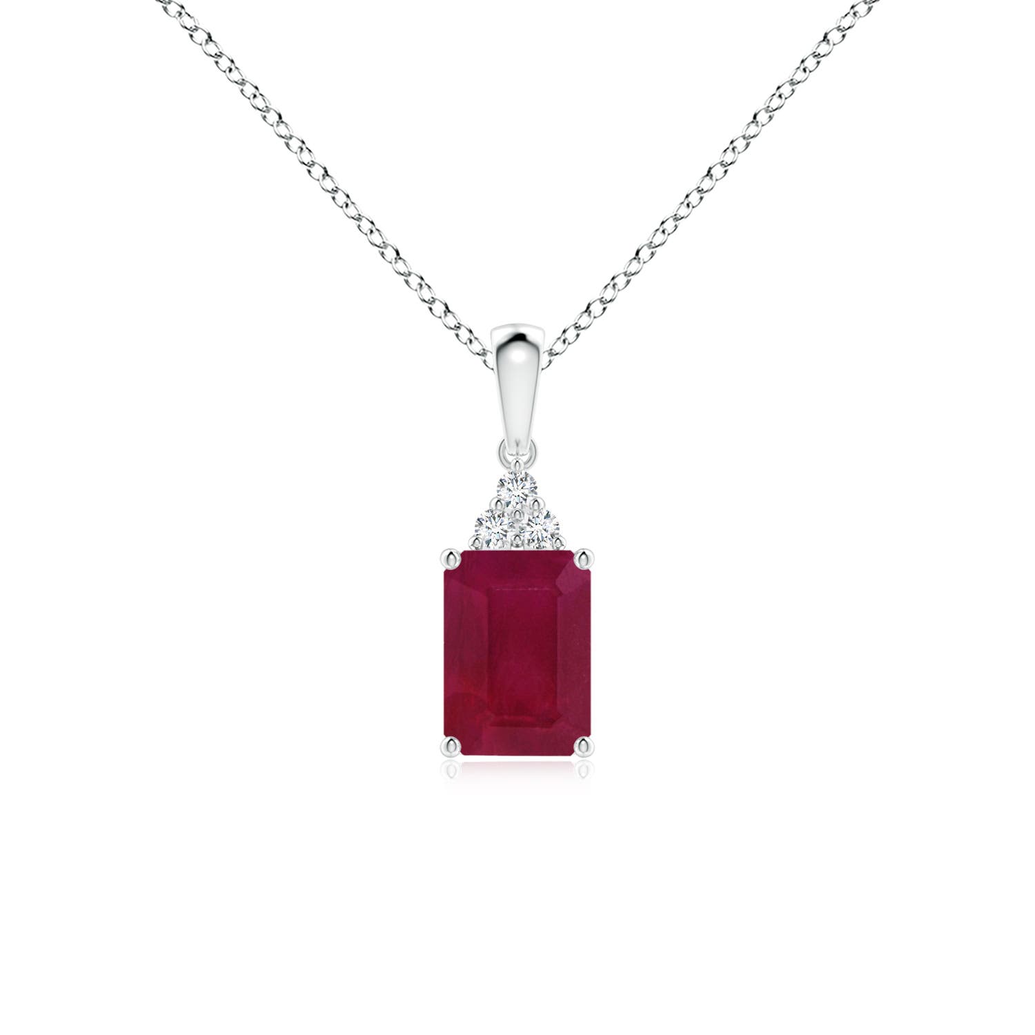 A - Ruby / 1.04 CT / 14 KT White Gold