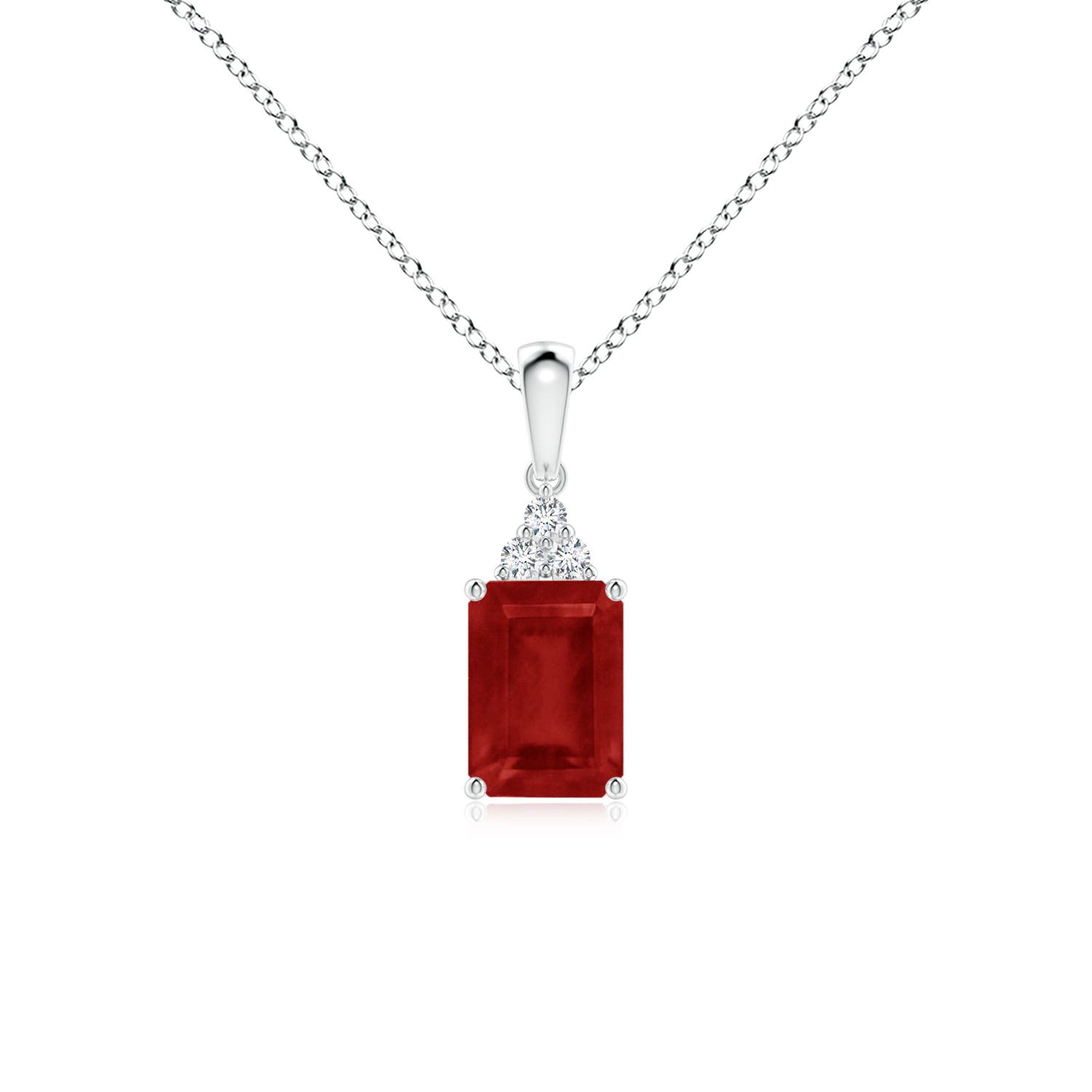 AA - Ruby / 1.04 CT / 14 KT White Gold