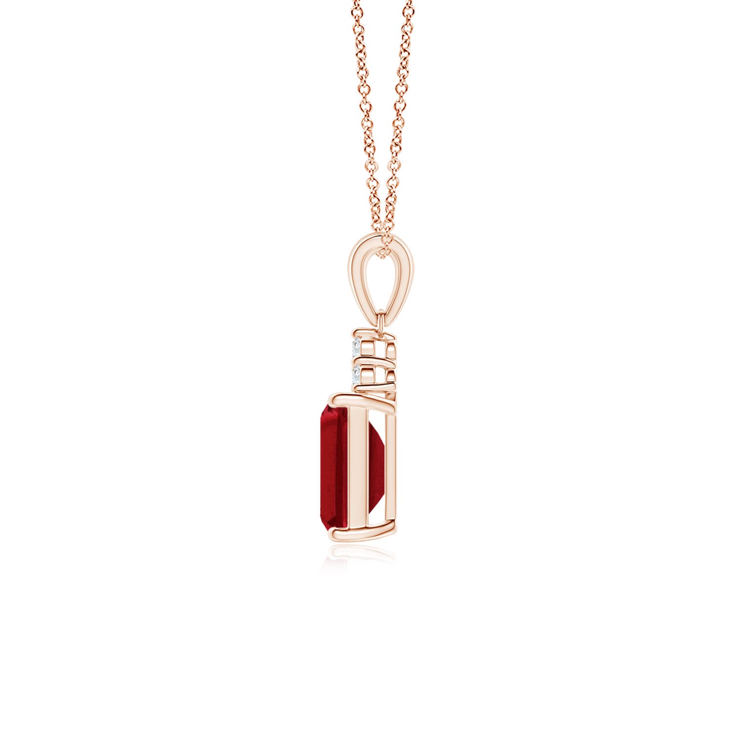 AAA - Ruby / 1.04 CT / 14 KT Rose Gold