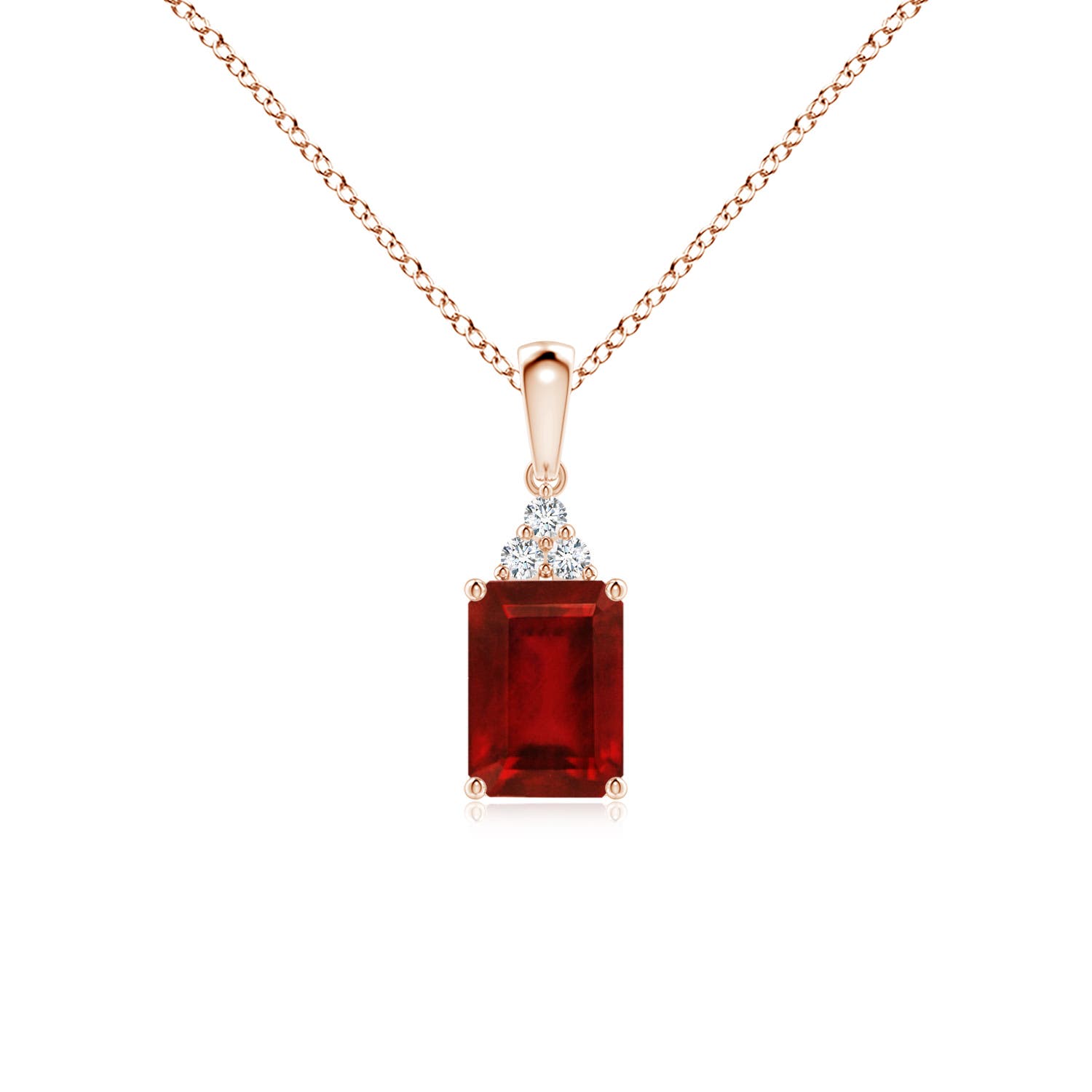 AAAA - Ruby / 1.04 CT / 14 KT Rose Gold