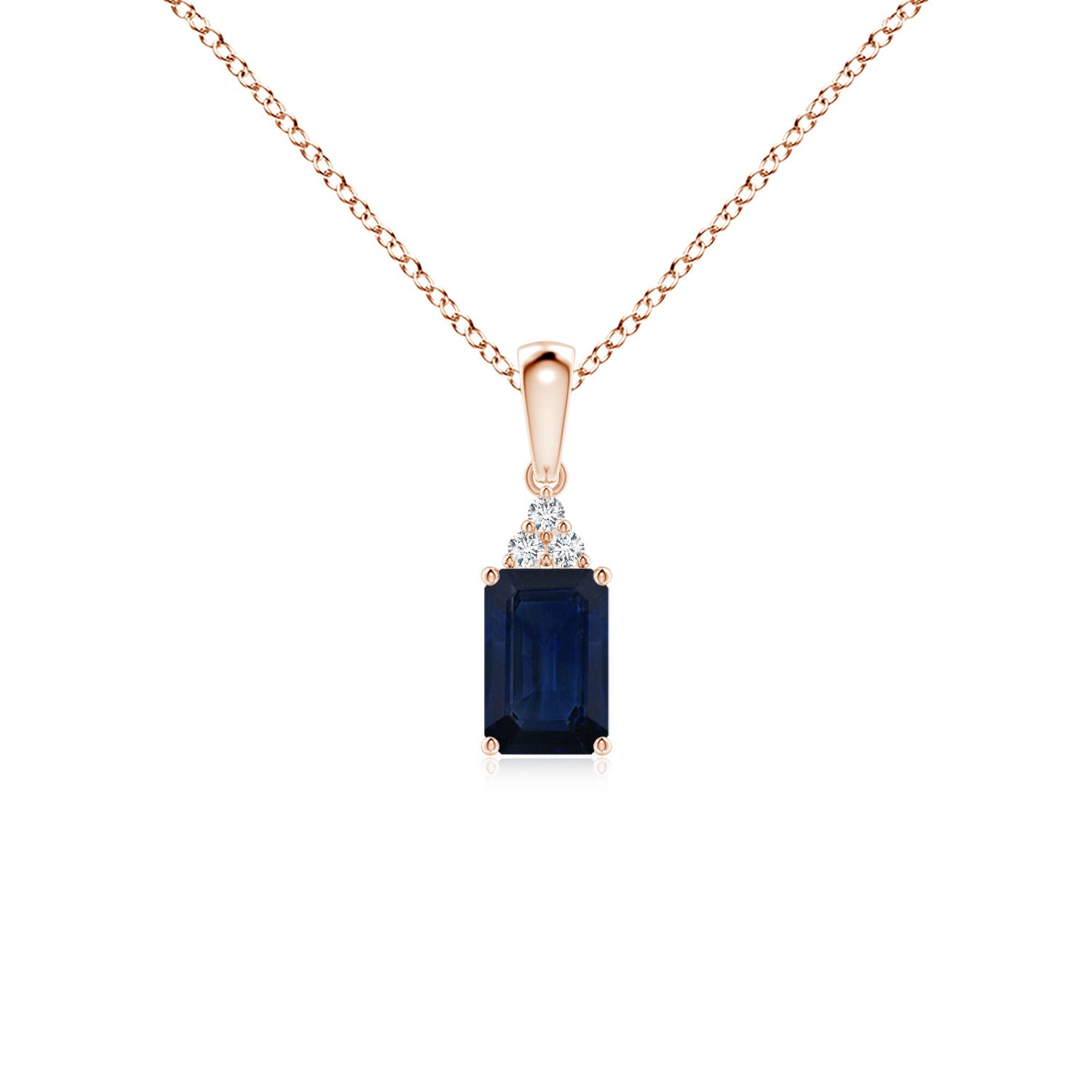 AA - Blue Sapphire / 0.67 CT / 14 KT Rose Gold