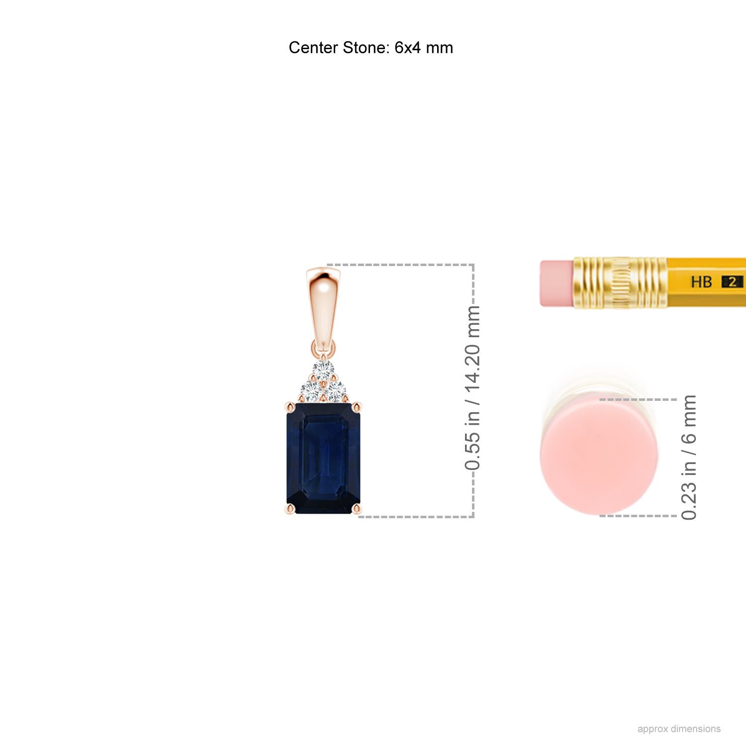 AA - Blue Sapphire / 0.67 CT / 14 KT Rose Gold