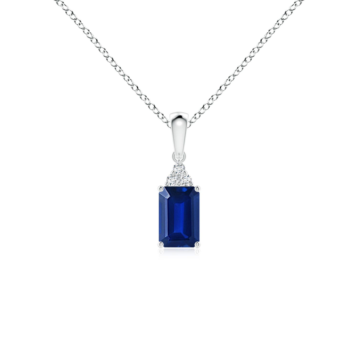 AAAA - Blue Sapphire / 0.67 CT / 14 KT White Gold