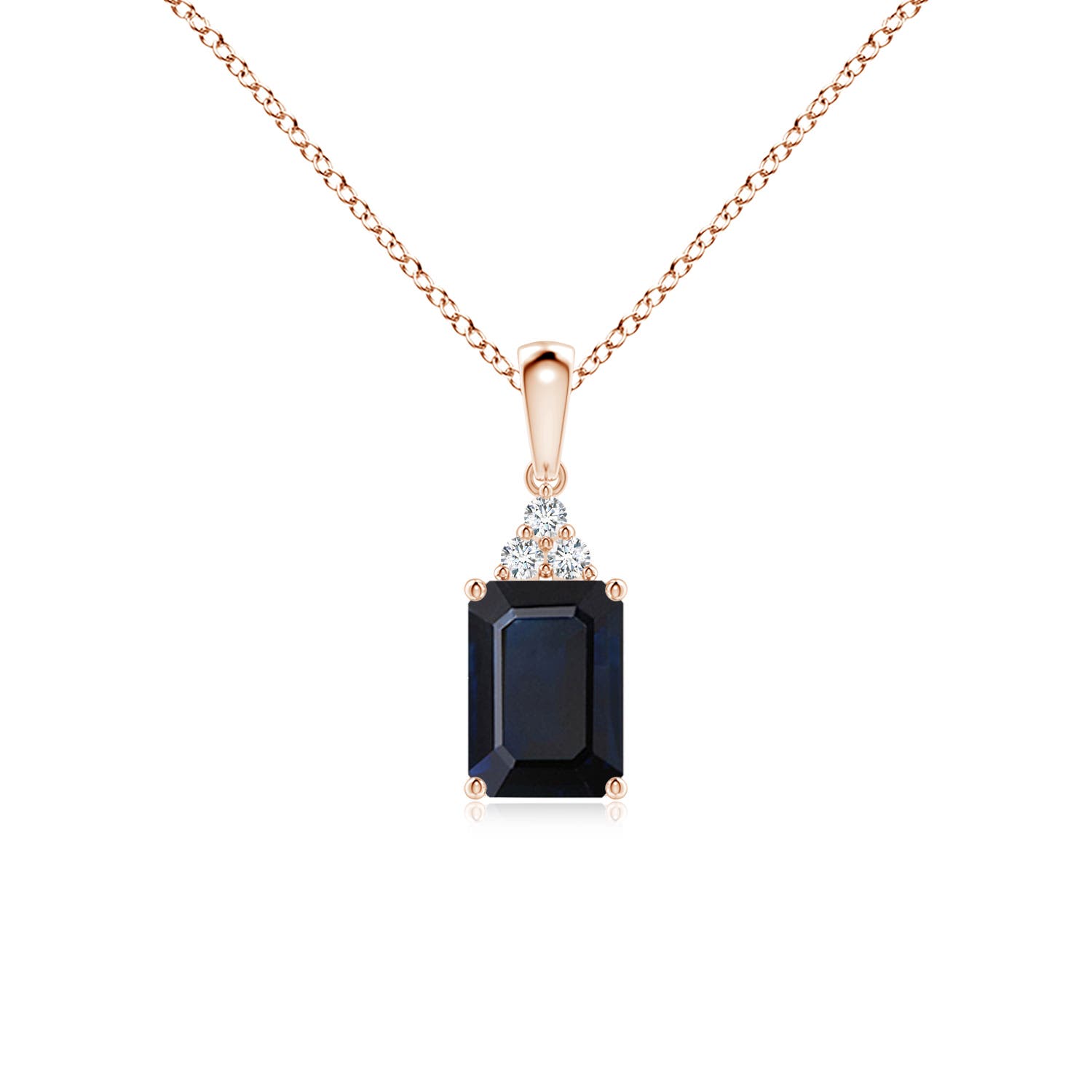 A - Blue Sapphire / 1.09 CT / 14 KT Rose Gold