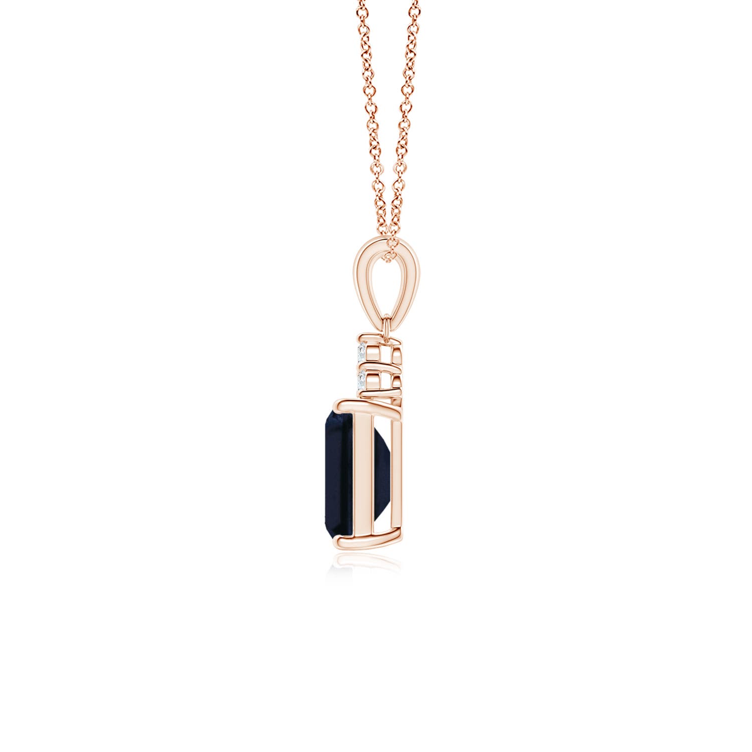 A - Blue Sapphire / 1.09 CT / 14 KT Rose Gold