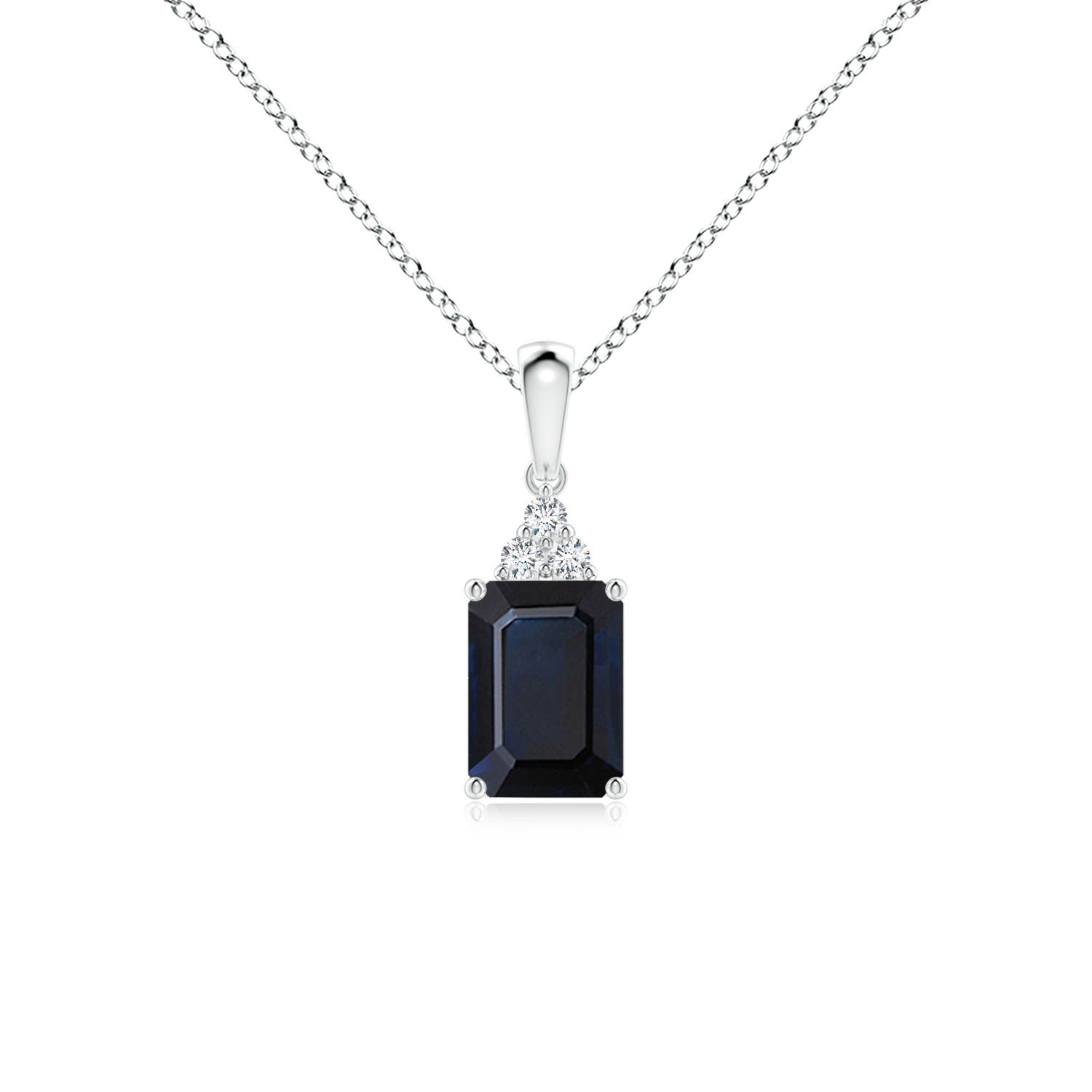 A - Blue Sapphire / 1.09 CT / 14 KT White Gold