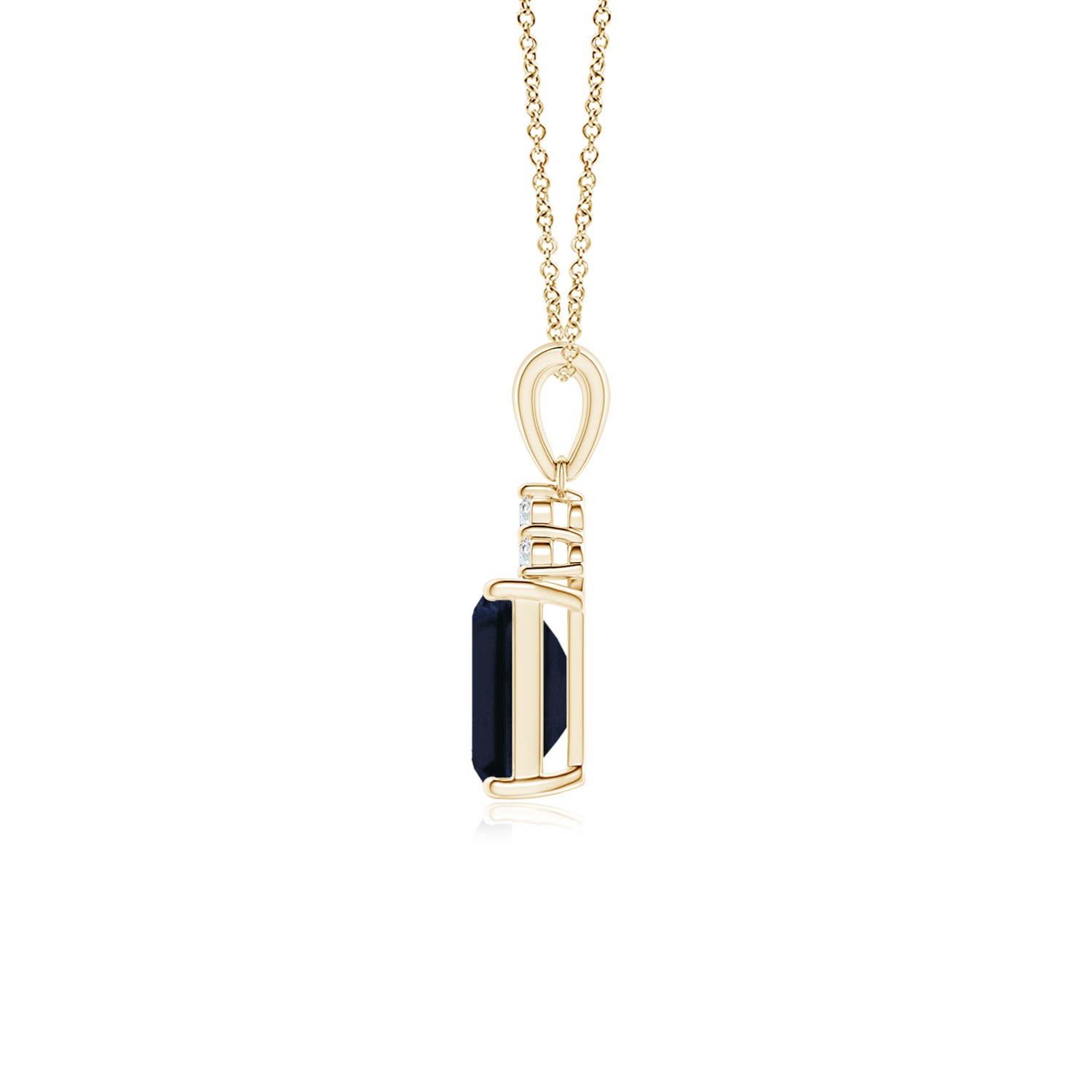 A - Blue Sapphire / 1.09 CT / 14 KT Yellow Gold