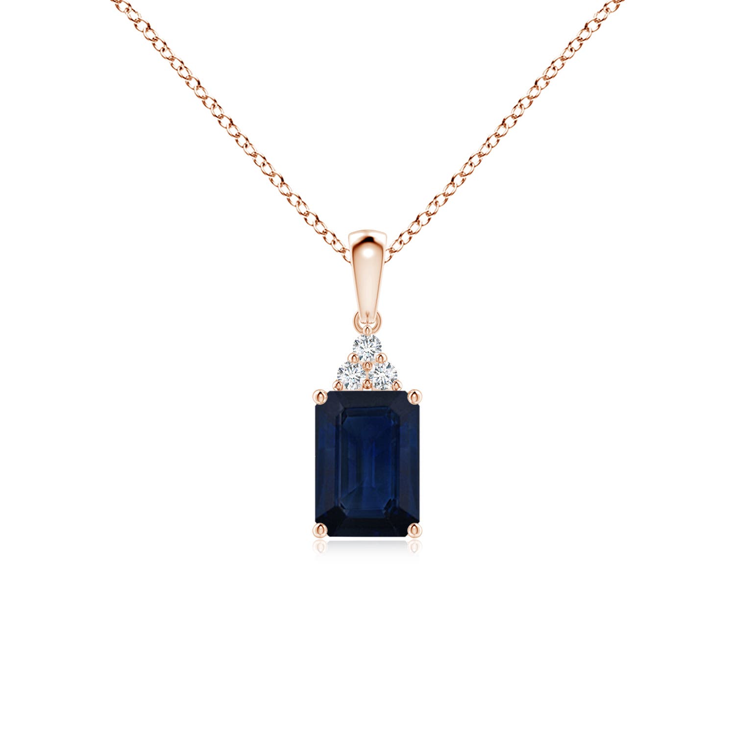 AA - Blue Sapphire / 1.09 CT / 14 KT Rose Gold