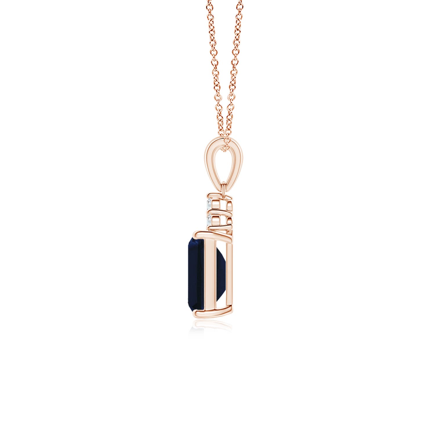 AA - Blue Sapphire / 1.09 CT / 14 KT Rose Gold