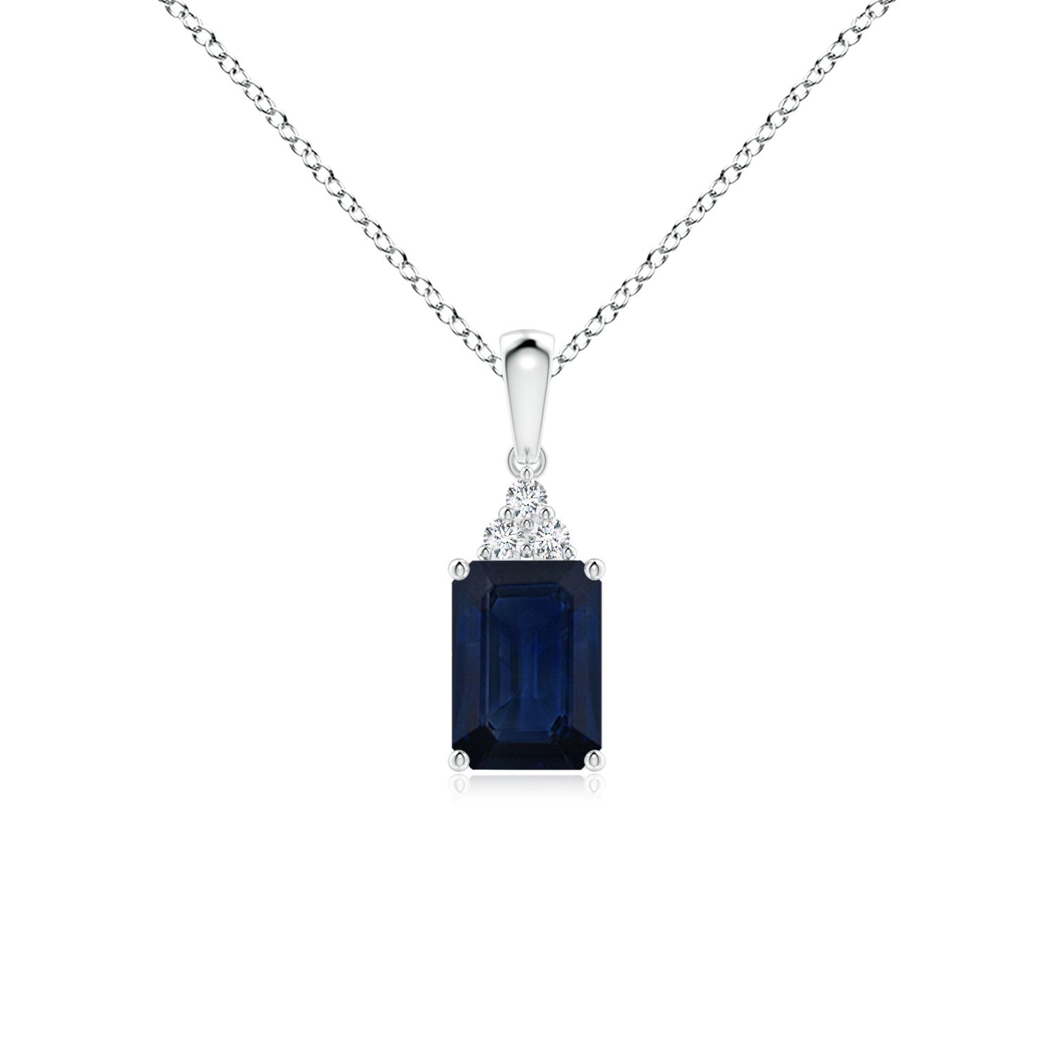 AA - Blue Sapphire / 1.09 CT / 14 KT White Gold