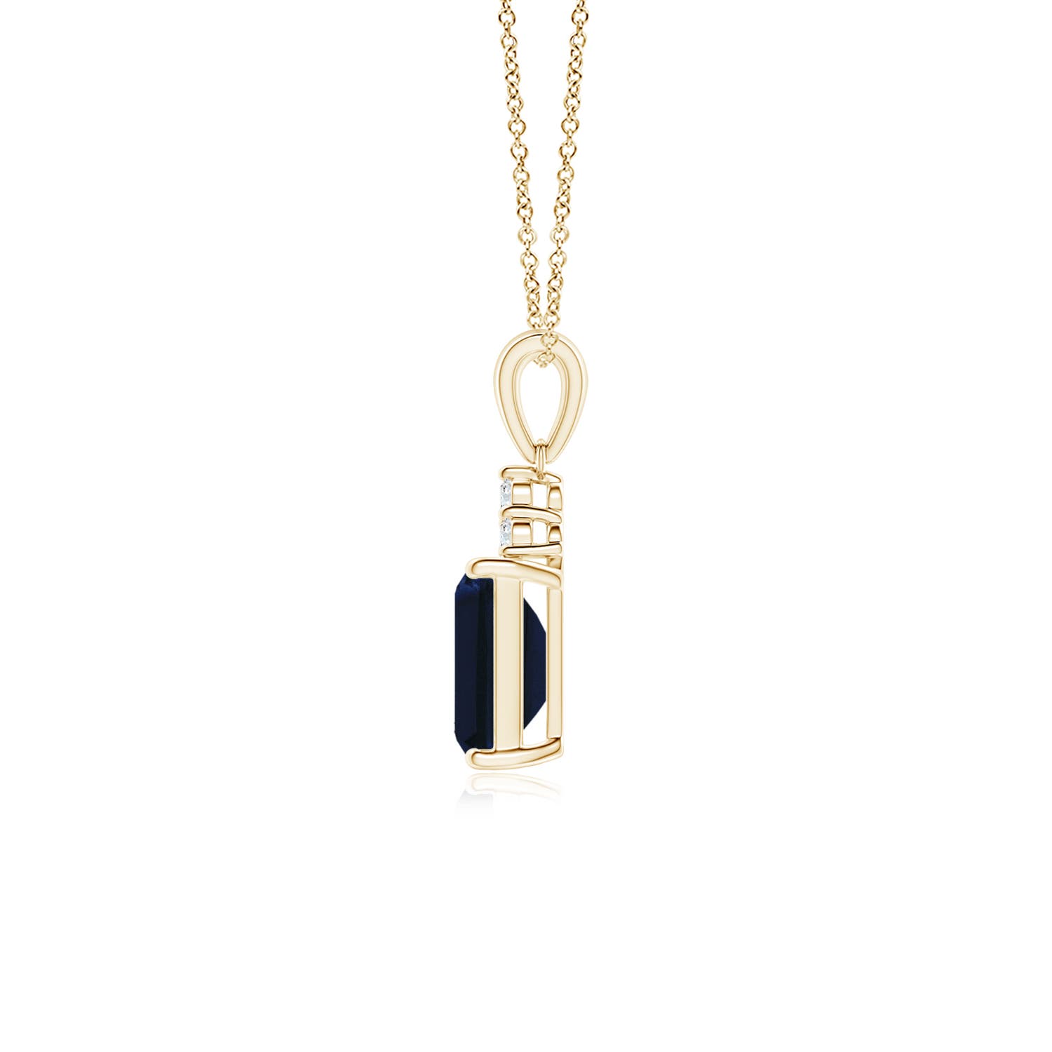 AA - Blue Sapphire / 1.09 CT / 14 KT Yellow Gold