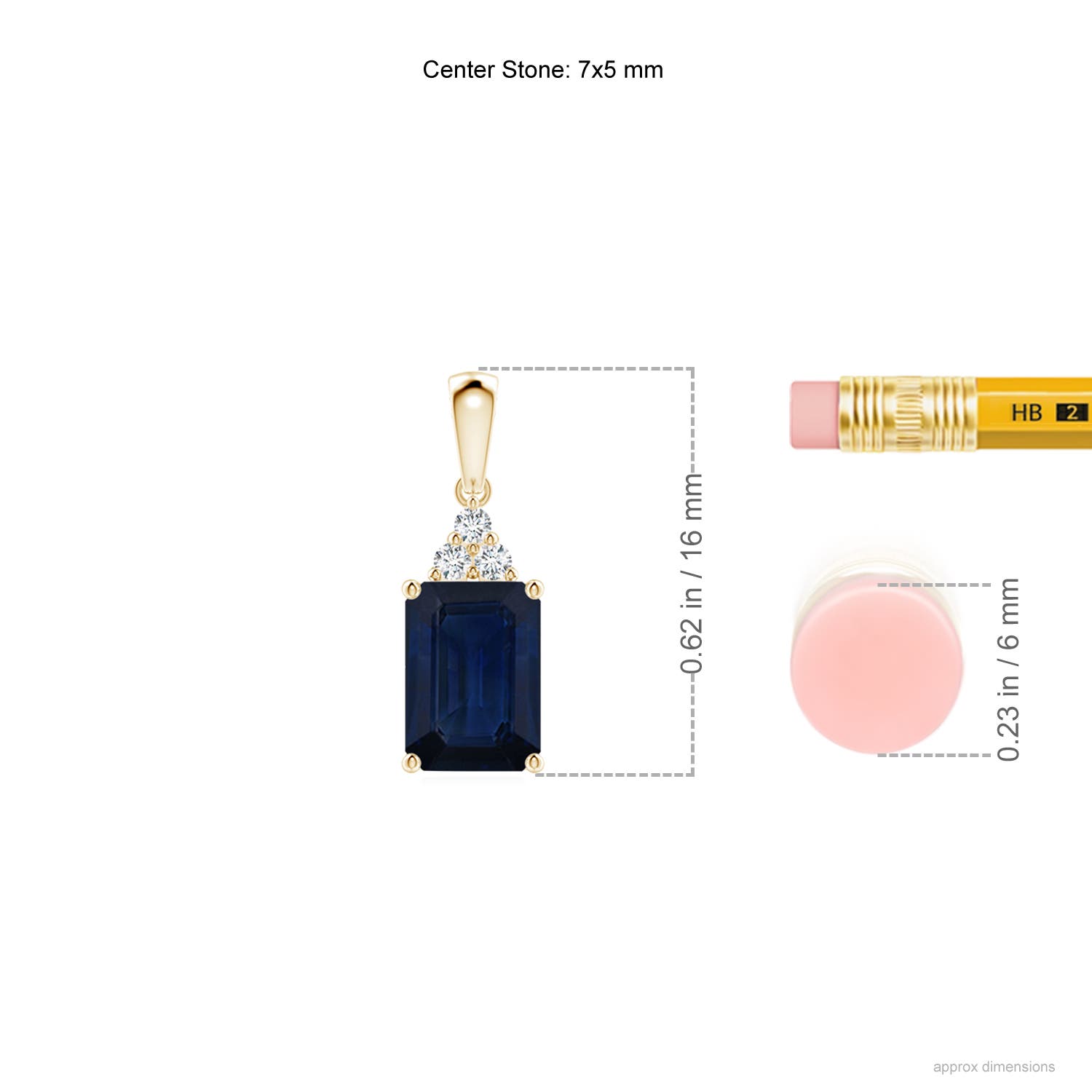 AA - Blue Sapphire / 1.09 CT / 14 KT Yellow Gold