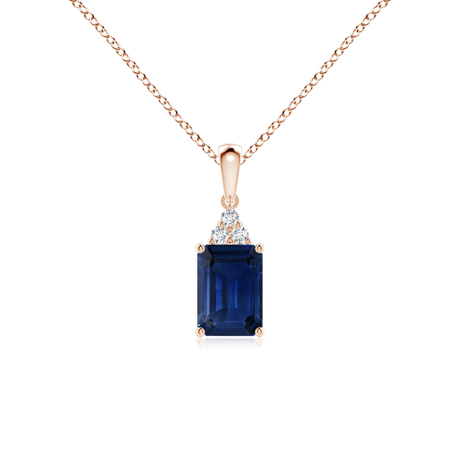 AAA - Blue Sapphire / 1.09 CT / 14 KT Rose Gold