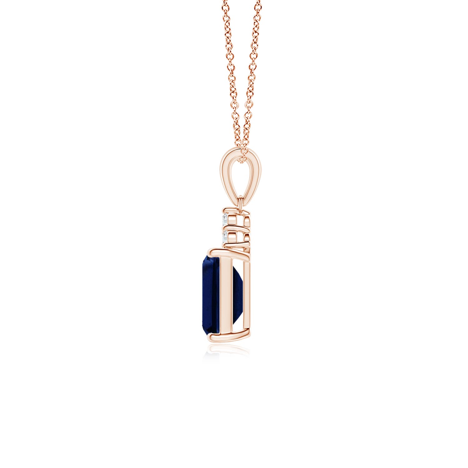 AAA - Blue Sapphire / 1.09 CT / 14 KT Rose Gold