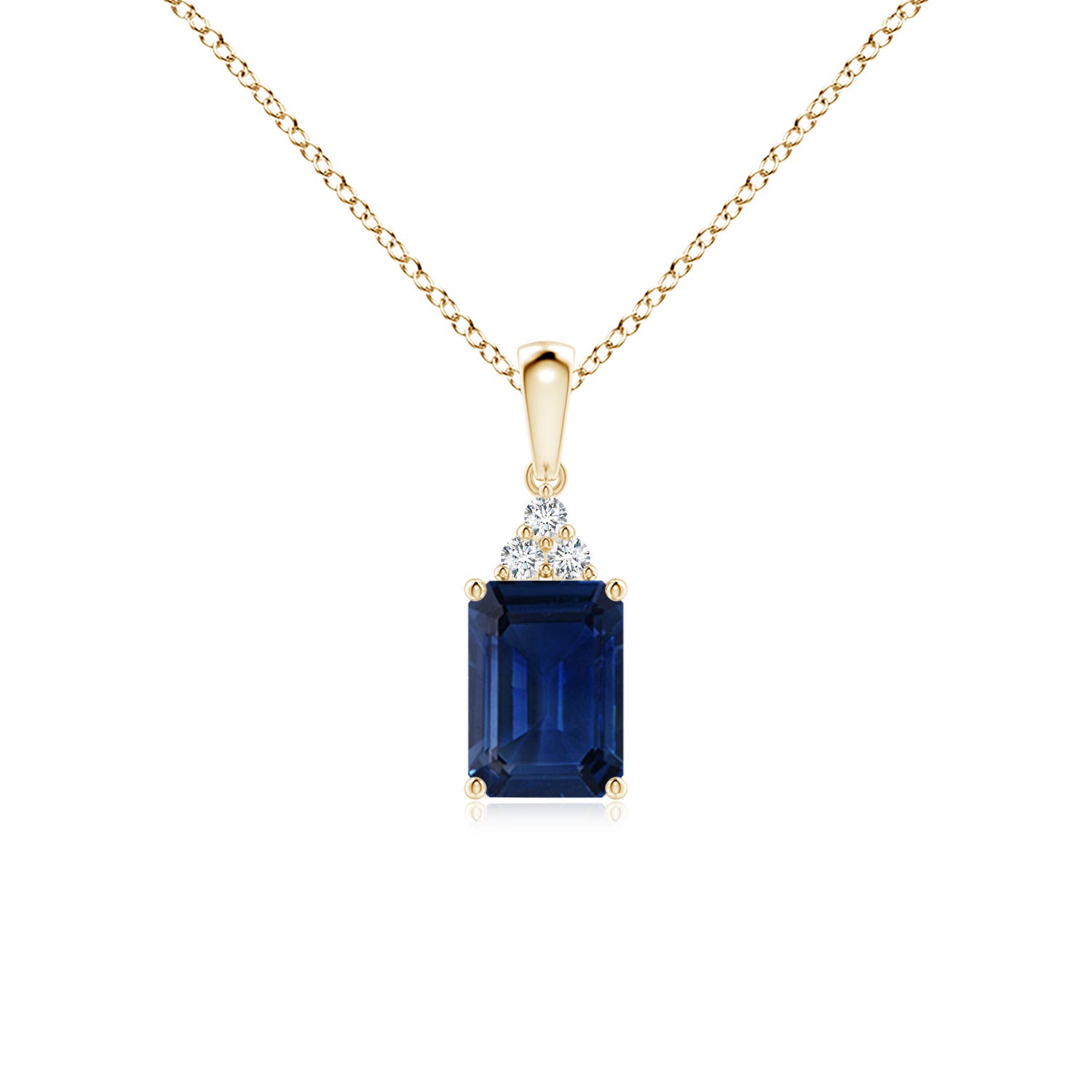 AAA - Blue Sapphire / 1.09 CT / 14 KT Yellow Gold