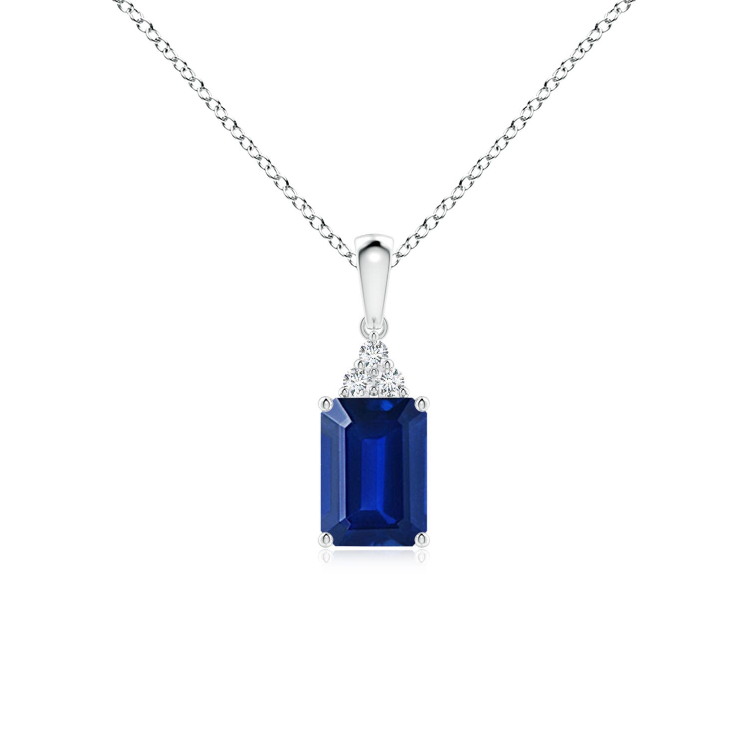 AAAA - Blue Sapphire / 1.09 CT / 14 KT White Gold