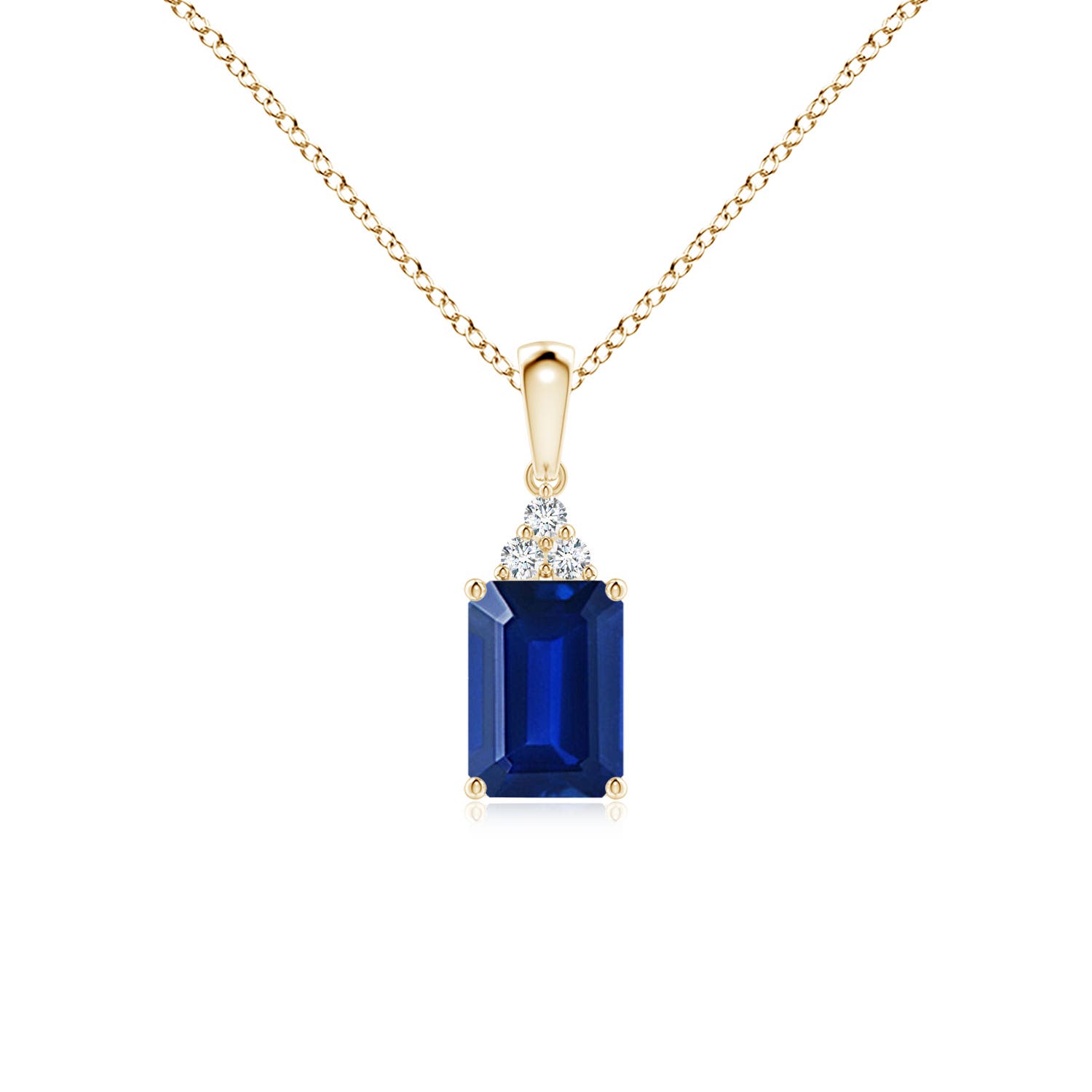 AAAA - Blue Sapphire / 1.09 CT / 14 KT Yellow Gold