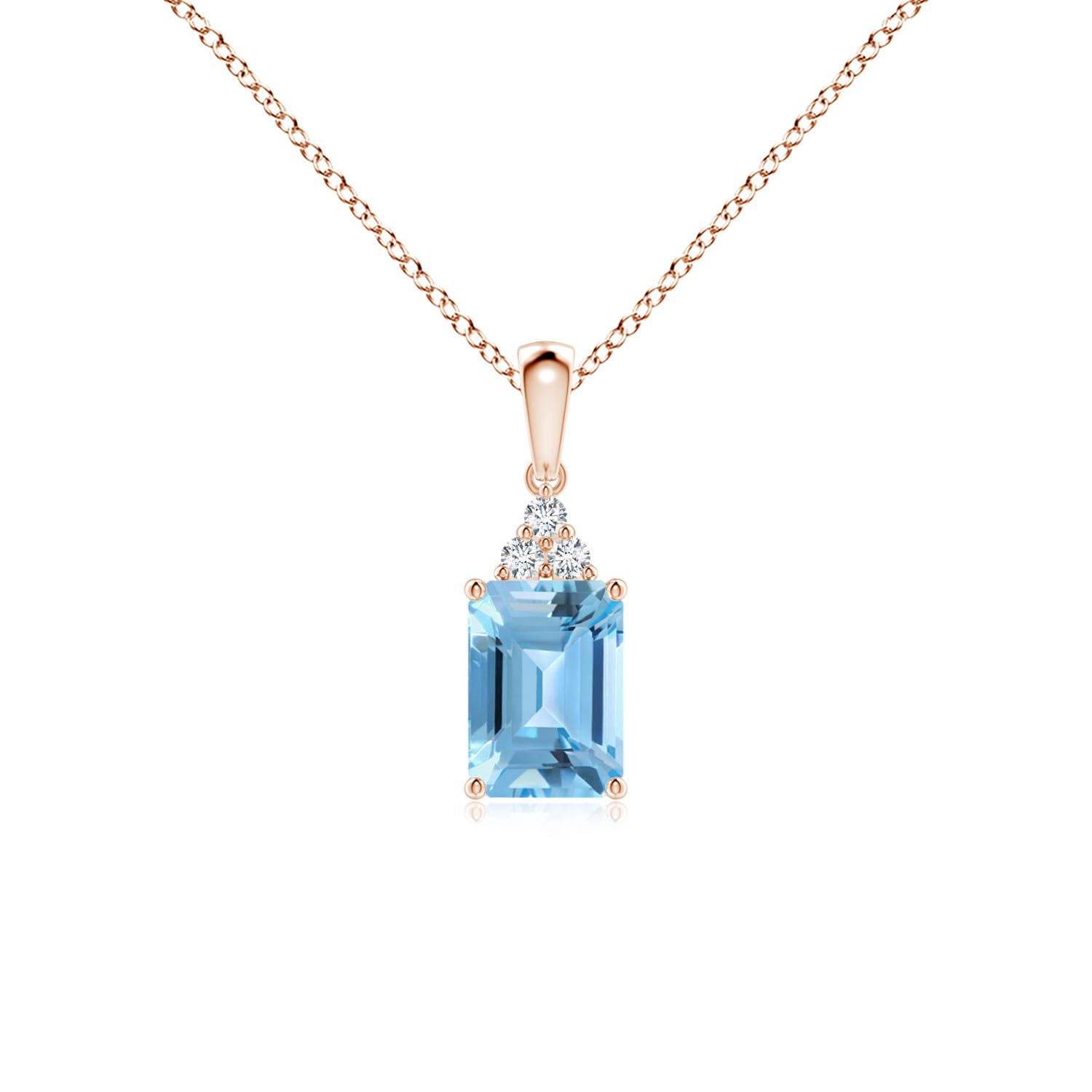 A - Swiss Blue Topaz / 1.24 CT / 14 KT Rose Gold