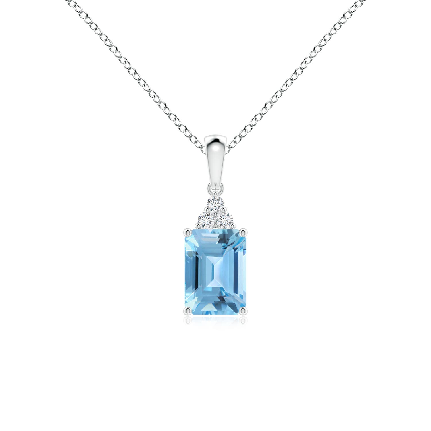 A - Swiss Blue Topaz / 1.24 CT / 14 KT White Gold