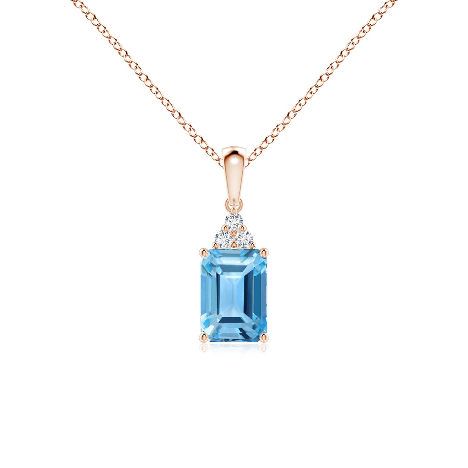 AA - Swiss Blue Topaz / 1.24 CT / 14 KT Rose Gold