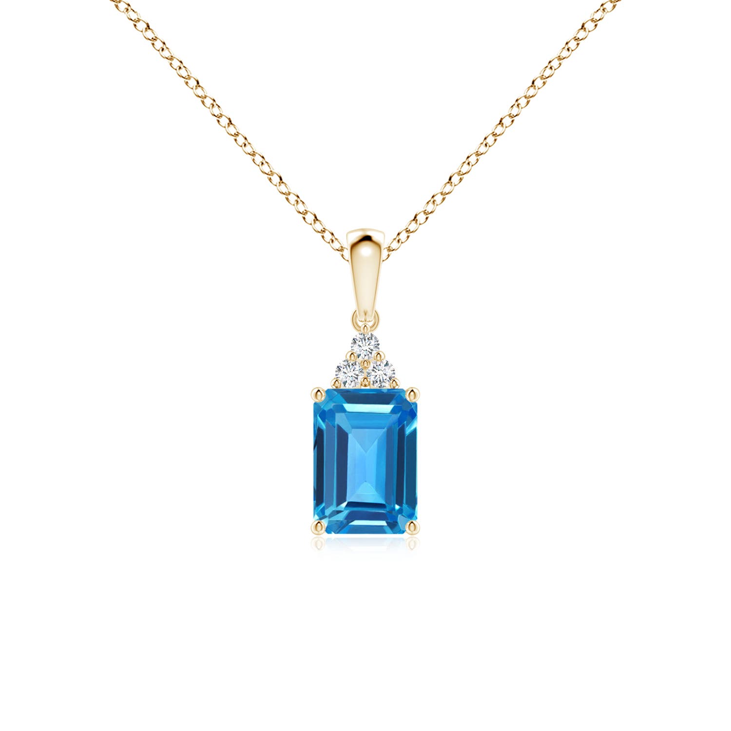 AAAA - Swiss Blue Topaz / 1.24 CT / 14 KT Yellow Gold