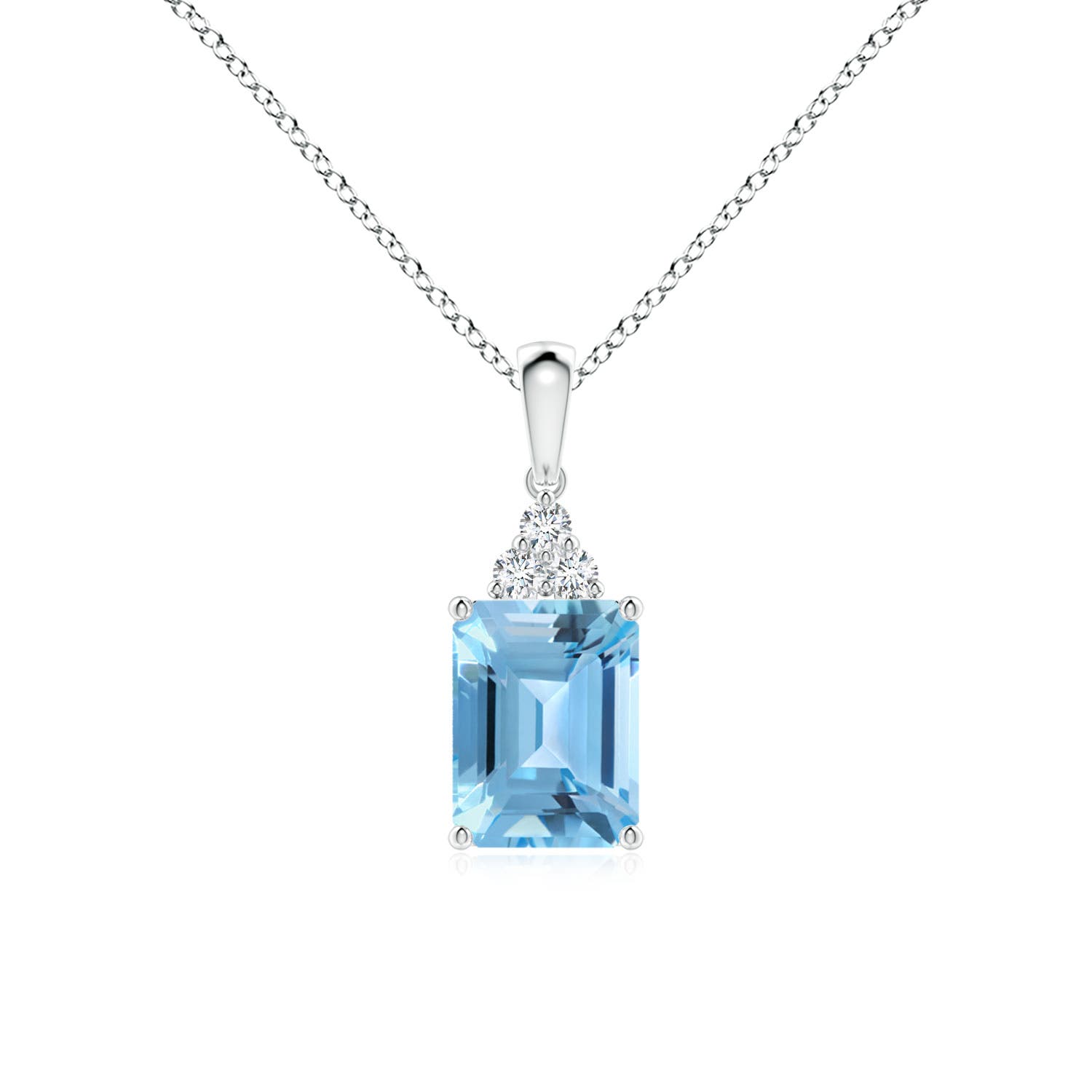 A - Swiss Blue Topaz / 2.01 CT / 14 KT White Gold