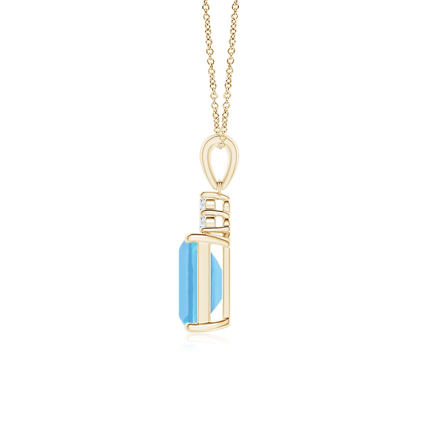 A - Swiss Blue Topaz / 2.01 CT / 14 KT Yellow Gold