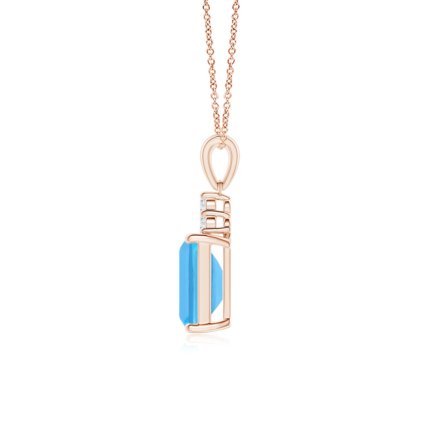 AA - Swiss Blue Topaz / 2.01 CT / 14 KT Rose Gold