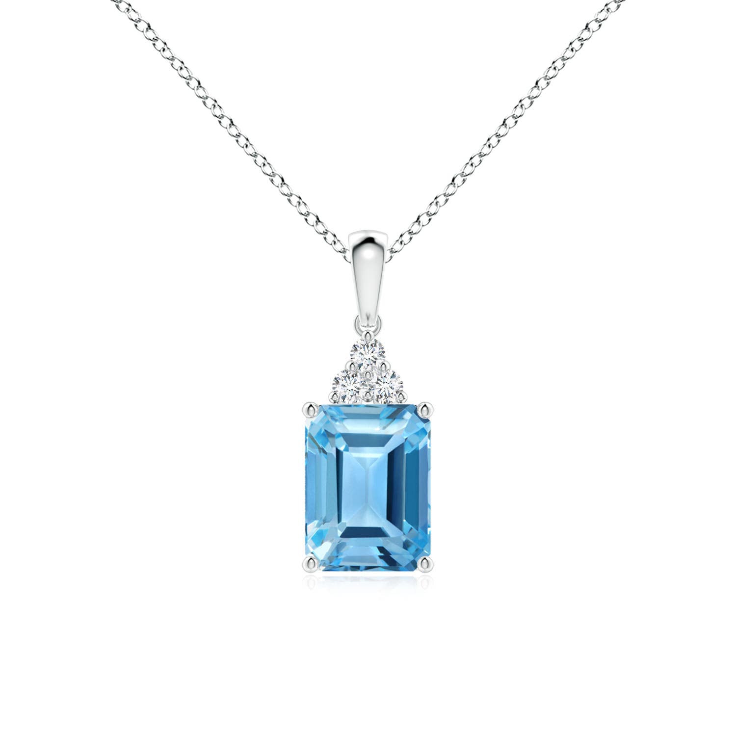 AA - Swiss Blue Topaz / 2.01 CT / 14 KT White Gold