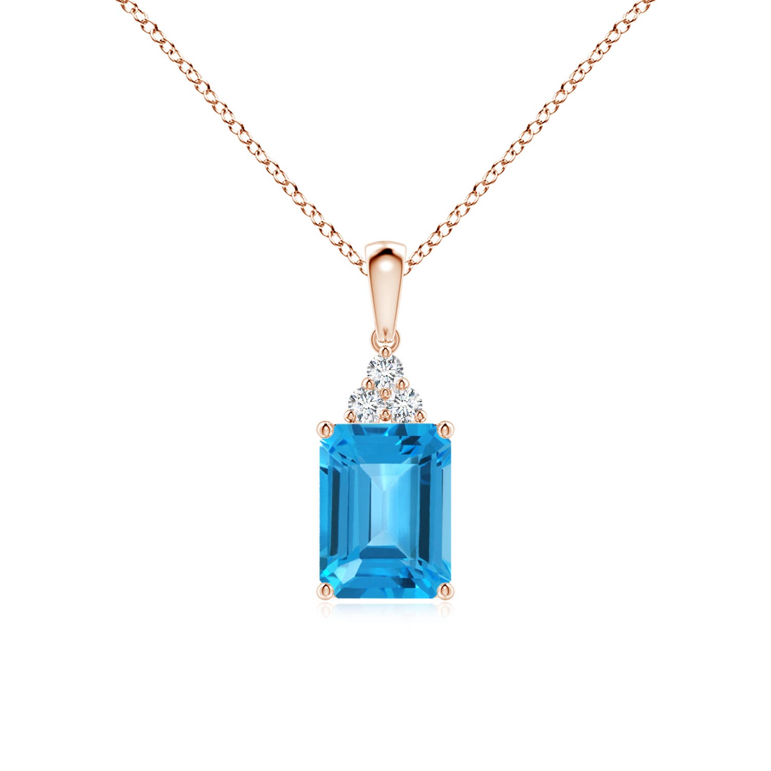 AAA - Swiss Blue Topaz / 2.01 CT / 14 KT Rose Gold