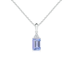 Emerald Cut Tanzanite Classic Necklaces and Pendants