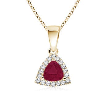 A - Ruby / 0.66 CT / 14 KT Yellow Gold