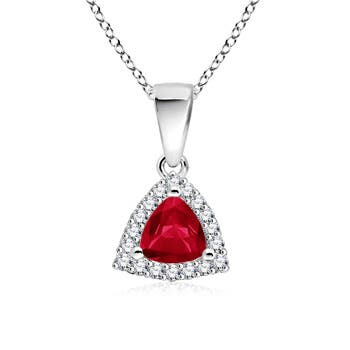 AA - Ruby / 0.66 CT / 14 KT White Gold