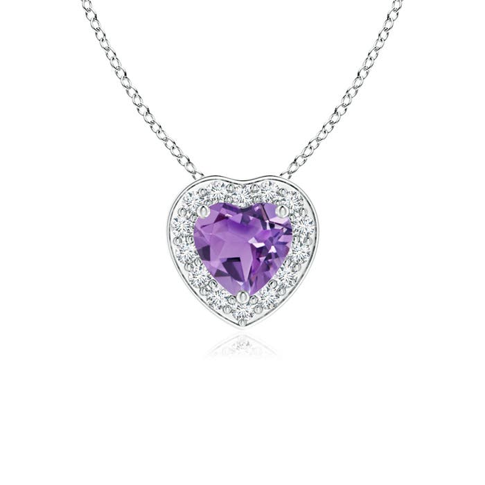 A - Amethyst / 0.28 CT / 14 KT White Gold