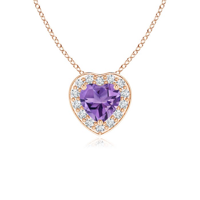 AA - Amethyst / 0.28 CT / 14 KT Rose Gold