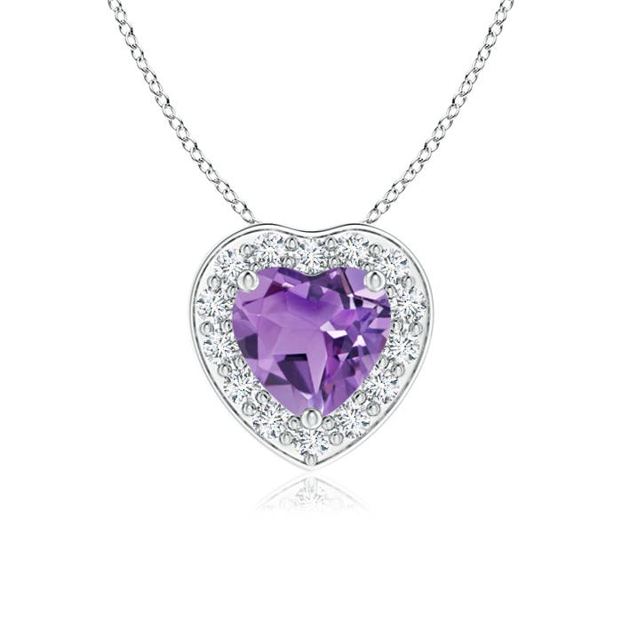 A - Amethyst / 0.43 CT / 14 KT White Gold