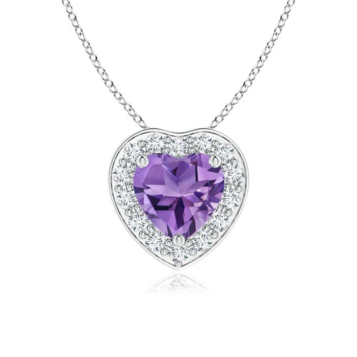 AA - Amethyst / 0.43 CT / 14 KT White Gold