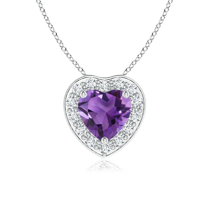 AAA - Amethyst / 0.43 CT / 14 KT White Gold